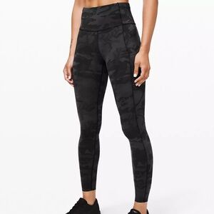 Lululemon Align High Rise Pant 25", Camo Multi Gray, Size 6